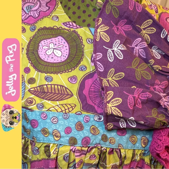 Jelly the Pug Girl Heathers Collection Funky Floral Brooklyn Dress /Sz 6 - Picture 6 of 11